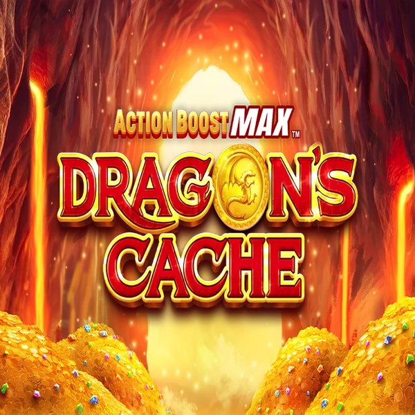 Action Boost Max Dragon's Cache slot icon by SpinPlay Games, available at Lucky Block Casino