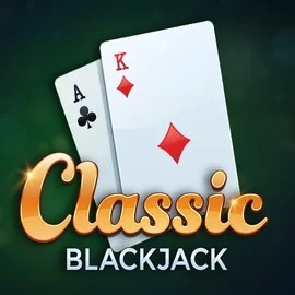 Classic Blackjack slot logo by Red Tiger Gaming at Lucky Block Casino