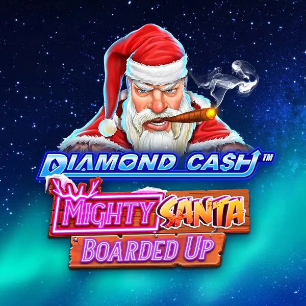 Diamond Cash Mighty Santa Boarded Up game by Greentube – logo hosted on Lucky Block Casino
