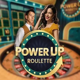 PowerUP Roulette slot logo by Pragmatic Play at Lucky Block Casino